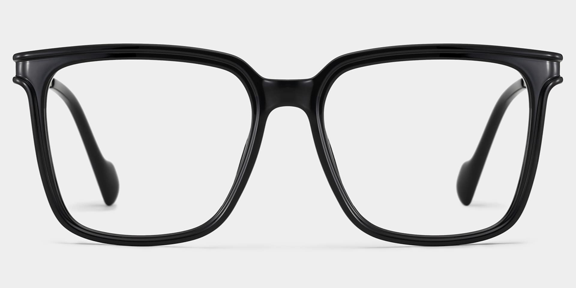Thin Black Frame Glasses With Square Shape1
