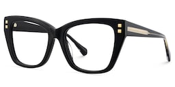 Tessia Square Black Glasses3