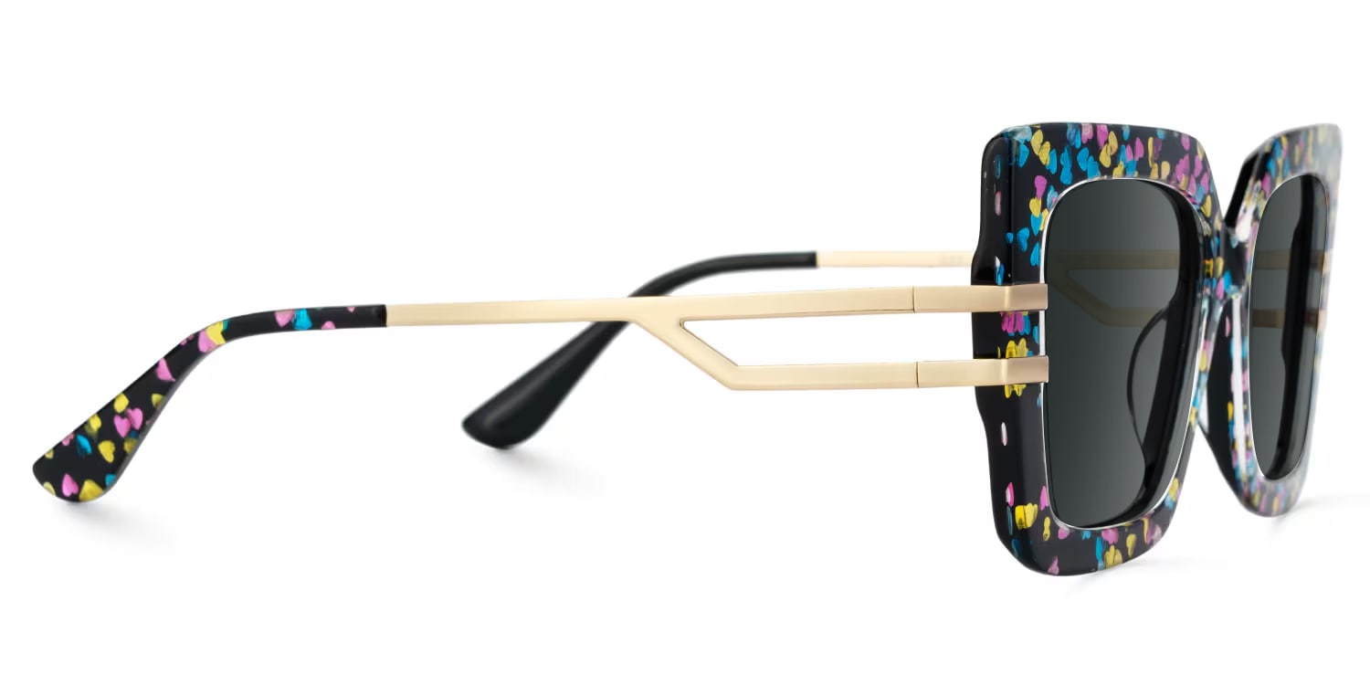 Poutine Square Pattern Glasses2