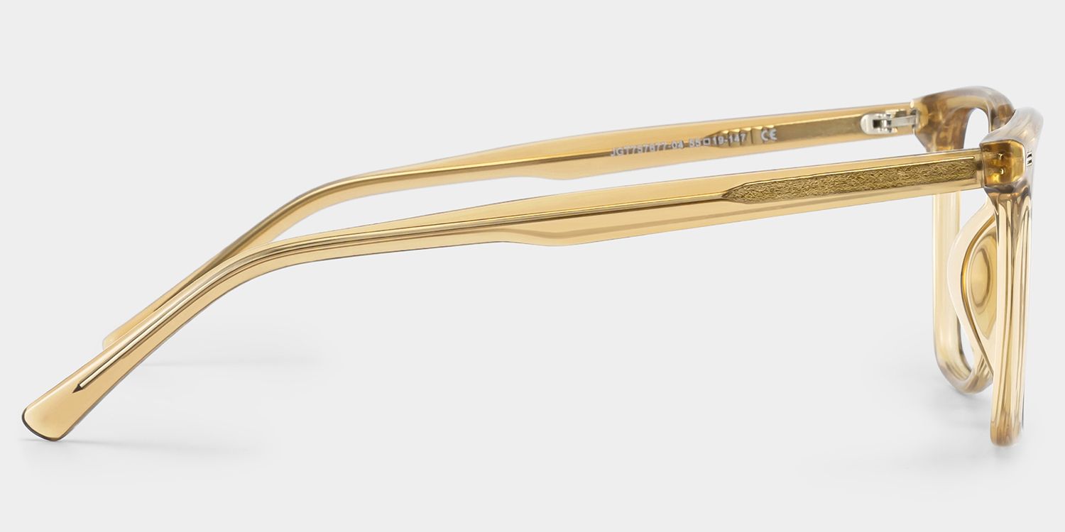 Eliza Clear Beige Glasses with Square Frames | ZEELOOL4