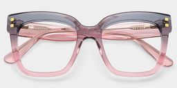 Minguela Square Gray Pink Glasses3