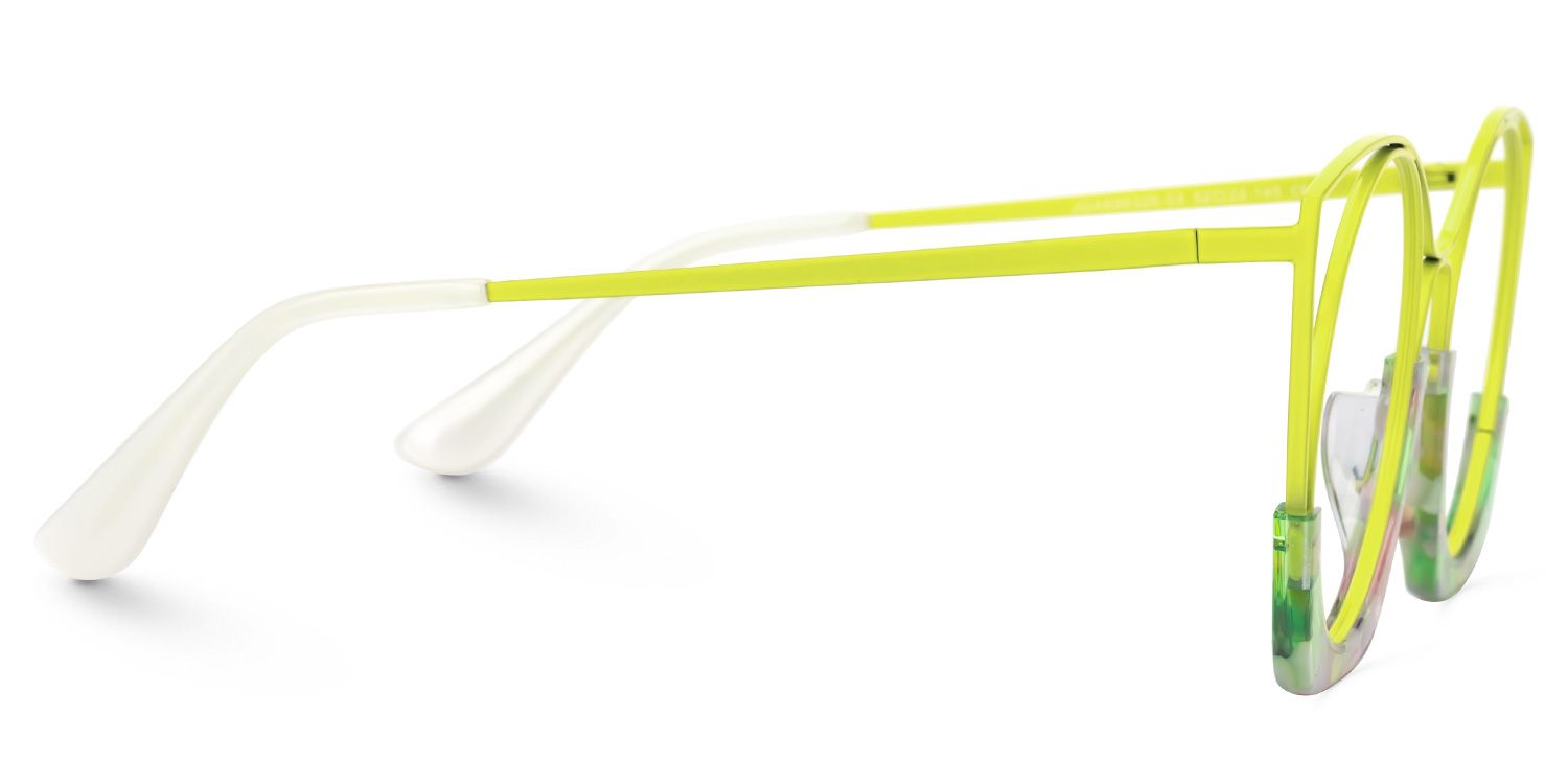 Designer Barbara Lime Green Cat Eye Glasses | Zeelool2