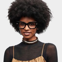 Neon Black Square Glasses0