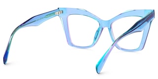 Nandy Cateye Blue Glasses3