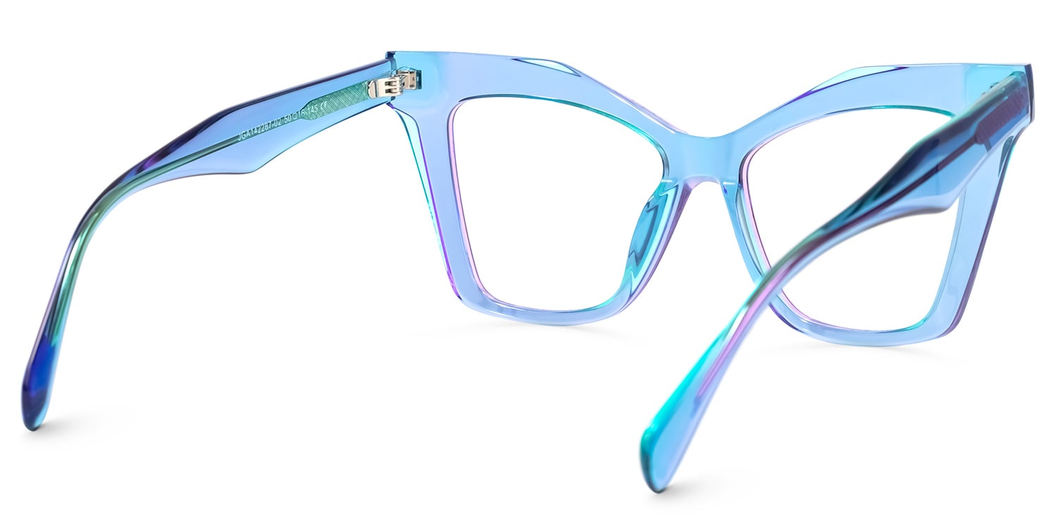 Nandy Cateye Blue Glasses3