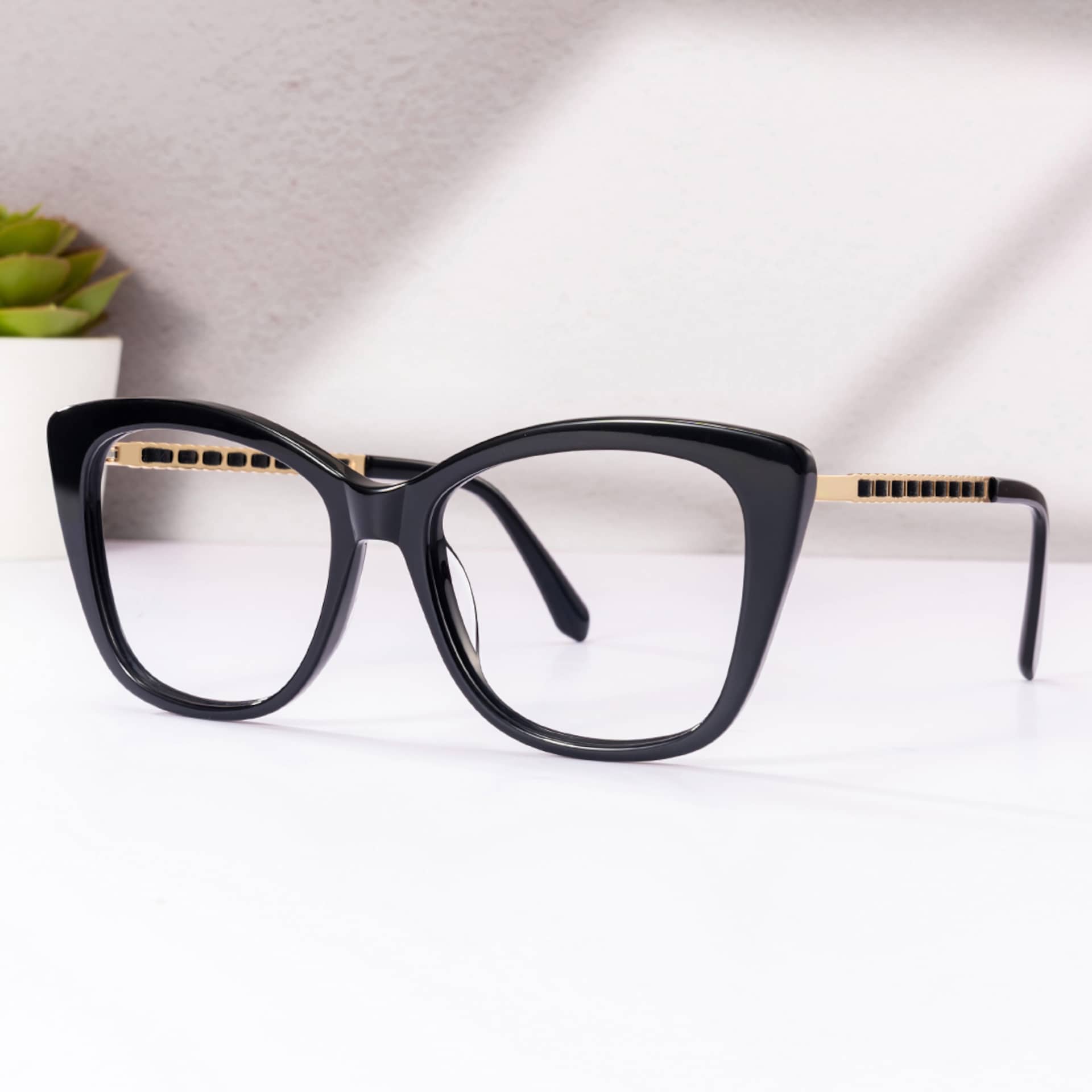 Deangela Women's Black Frame Eyeglasses  | Zeelool0