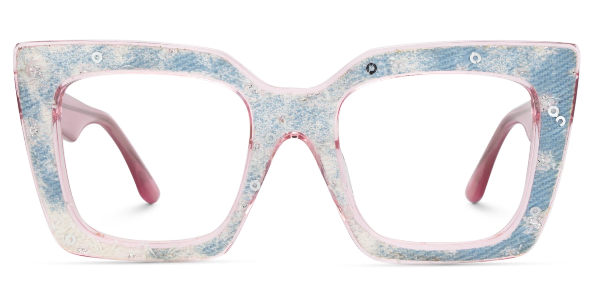Full Pink Glasses With light Blue Denim1