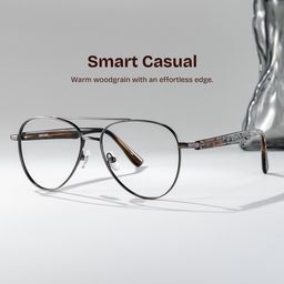 Aspen Black Aviator Glasses0