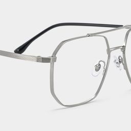 Logan Silver Aviator Glasses5