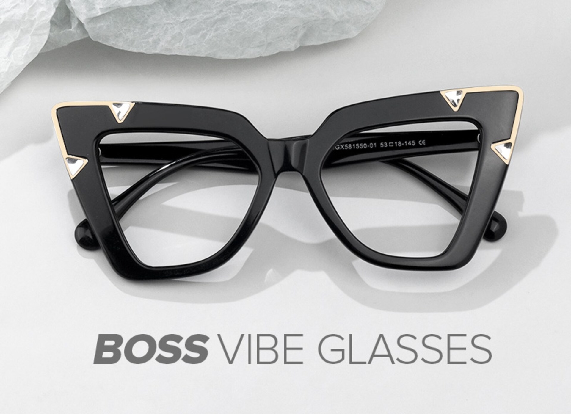 Designer Pedley Cat Eye Black Pointy Frame Glasses4