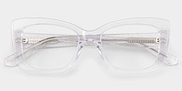 Leona Rectangle Clear Glasses2
