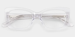 Leona Rectangle Clear Glasses2