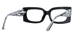 Orduno Rectangle Black Glasses5
