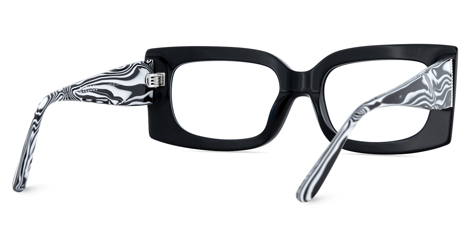 Orduno Black Rectangle Shape Eyeglasses | Zeelool5
