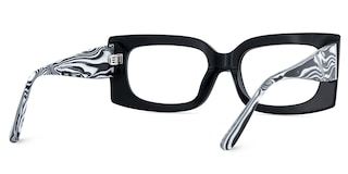 Orduno Rectangle Black Glasses5