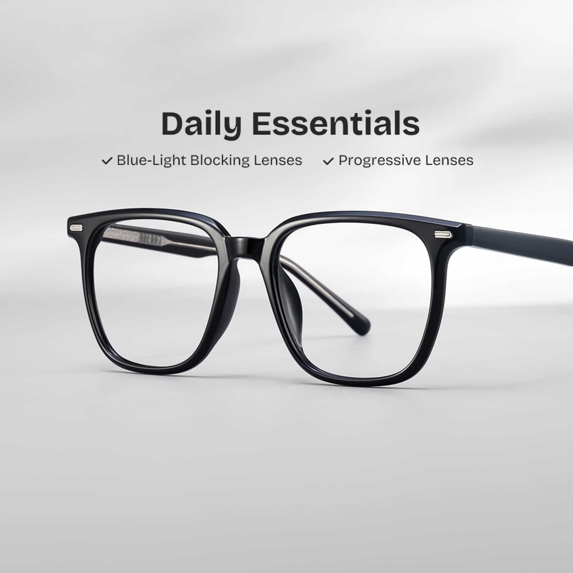 Square Black Eyeglasses Jude TR-90 Frame Glasses0