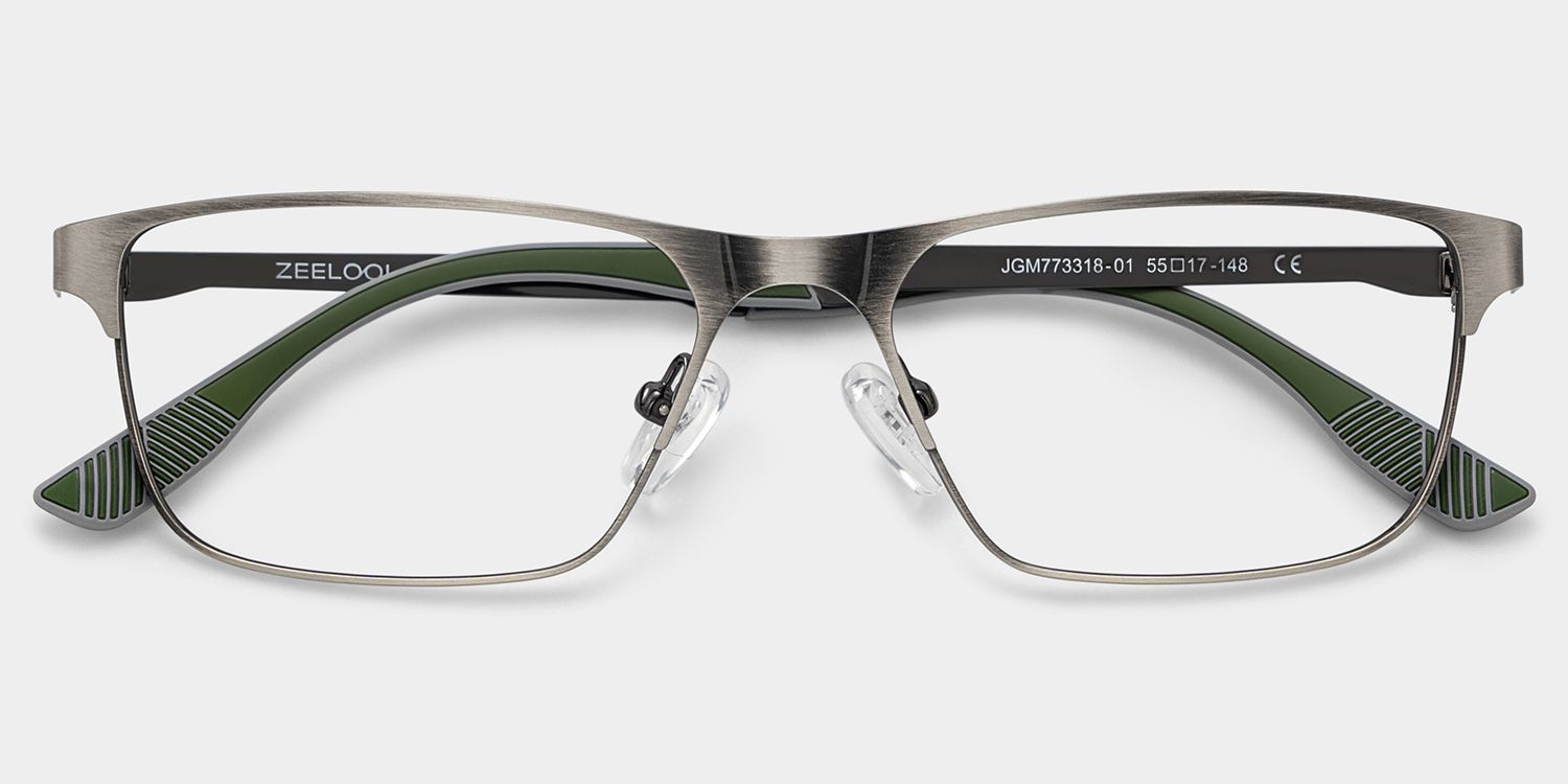 Kellen Silver Browline Frame Glasses Online for Men | ZEELOOL2