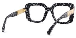 Yary Cow Pattern Square Glasses5