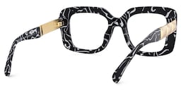 Yary Square Cow Pattern Glasses5