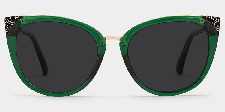 Dalton Cat Eye Dark Green Sunglasses