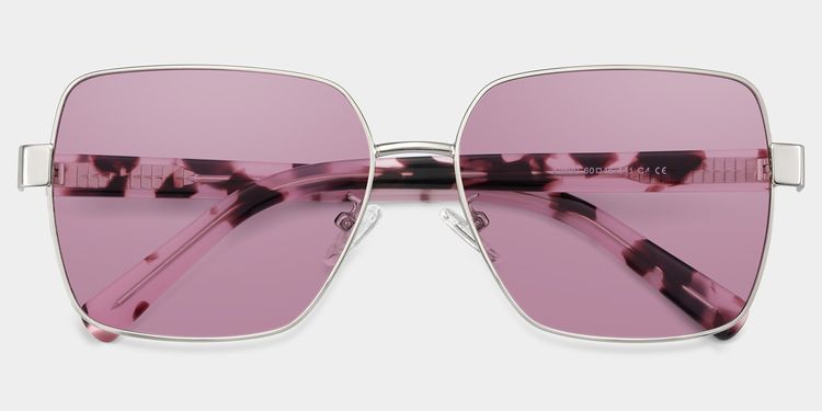 Sahara Square Purple Polarized Sunglasses