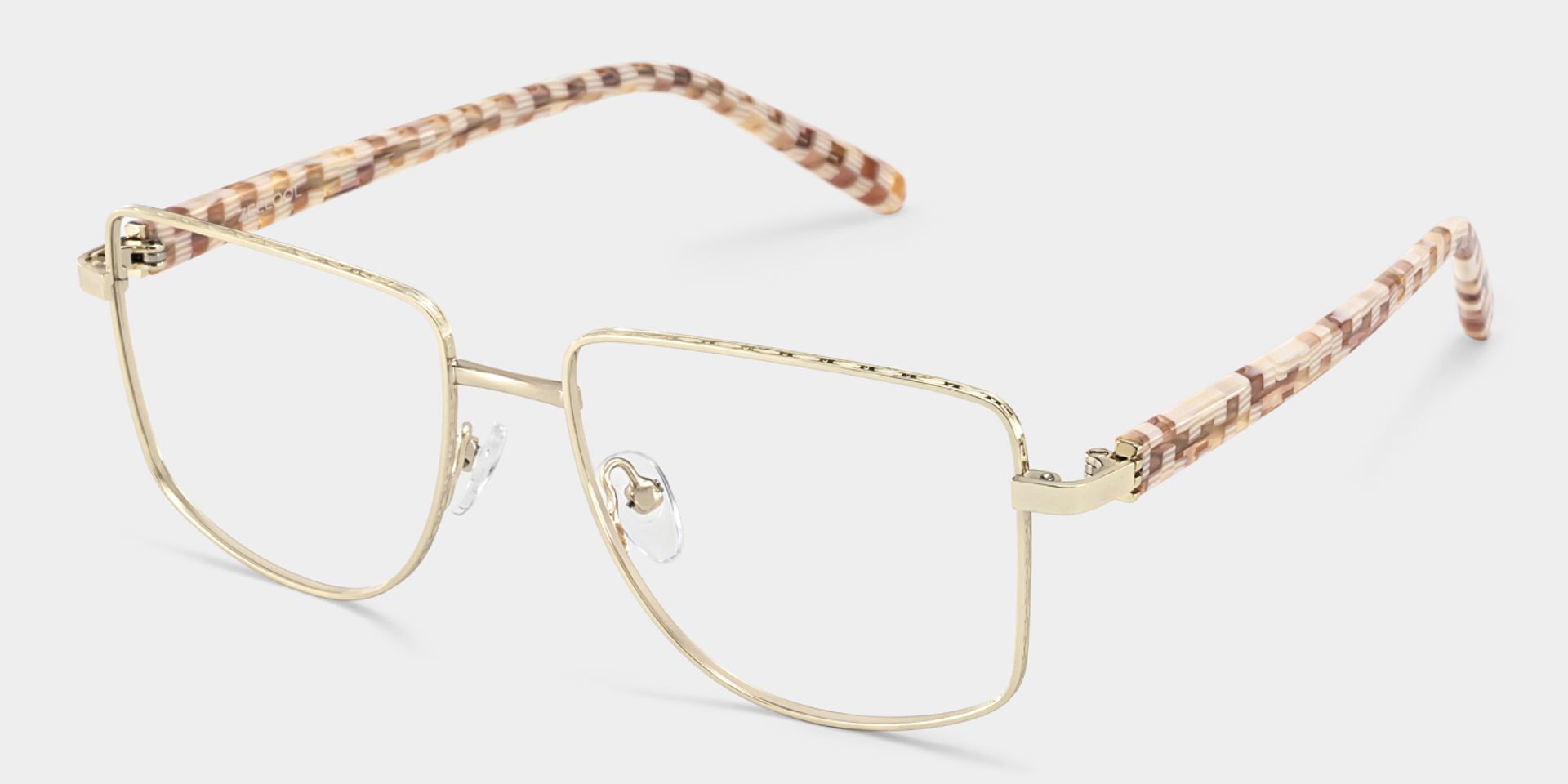Geometric Gold pattern Eyeglasses- Felicity Metal Frame Glasses5