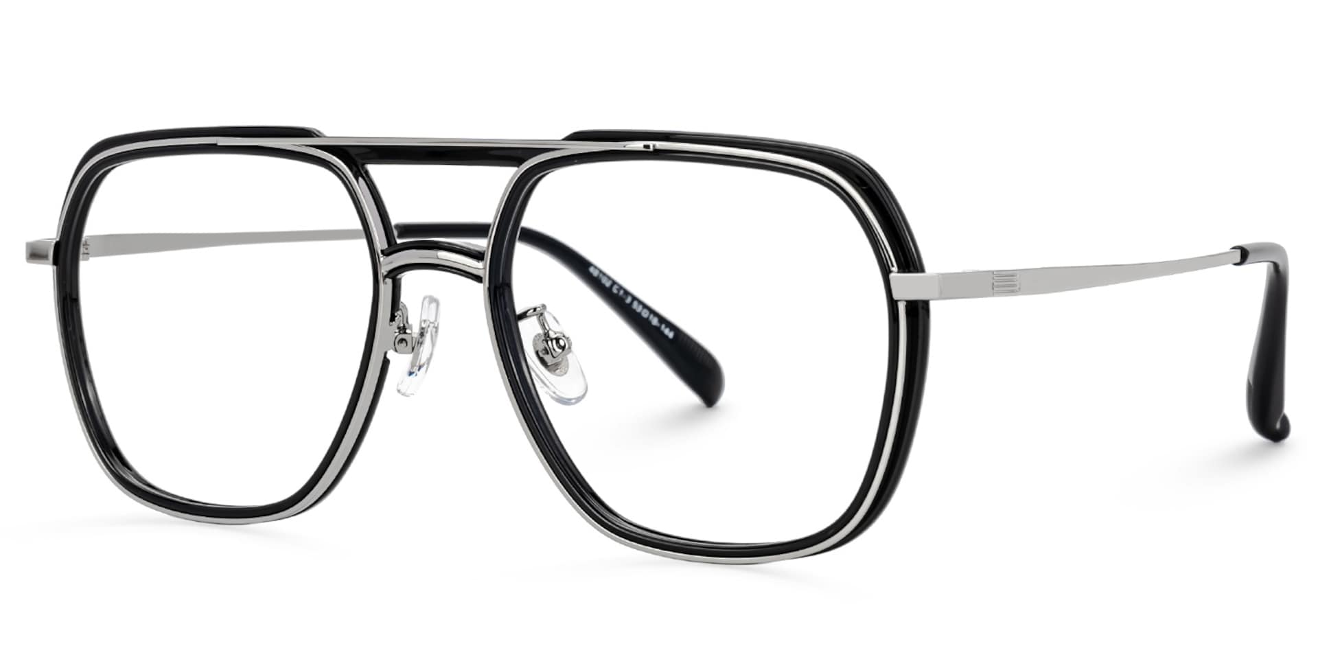 Black Vergie Aviator Frame Eyeglasses | ZEELOOL Canada1