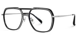 Vergie Black Aviator Glasses1