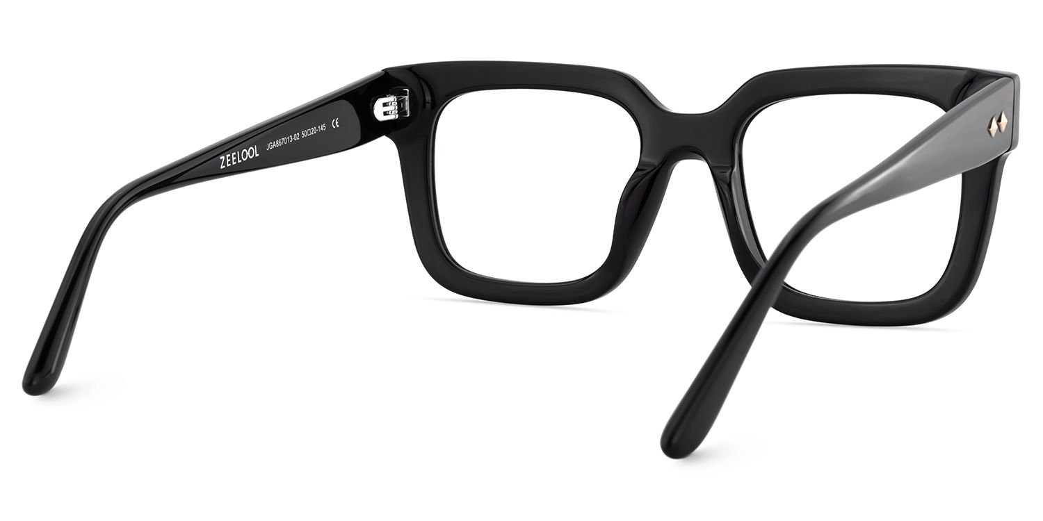 Square Black Acetate Spectacle Frames5