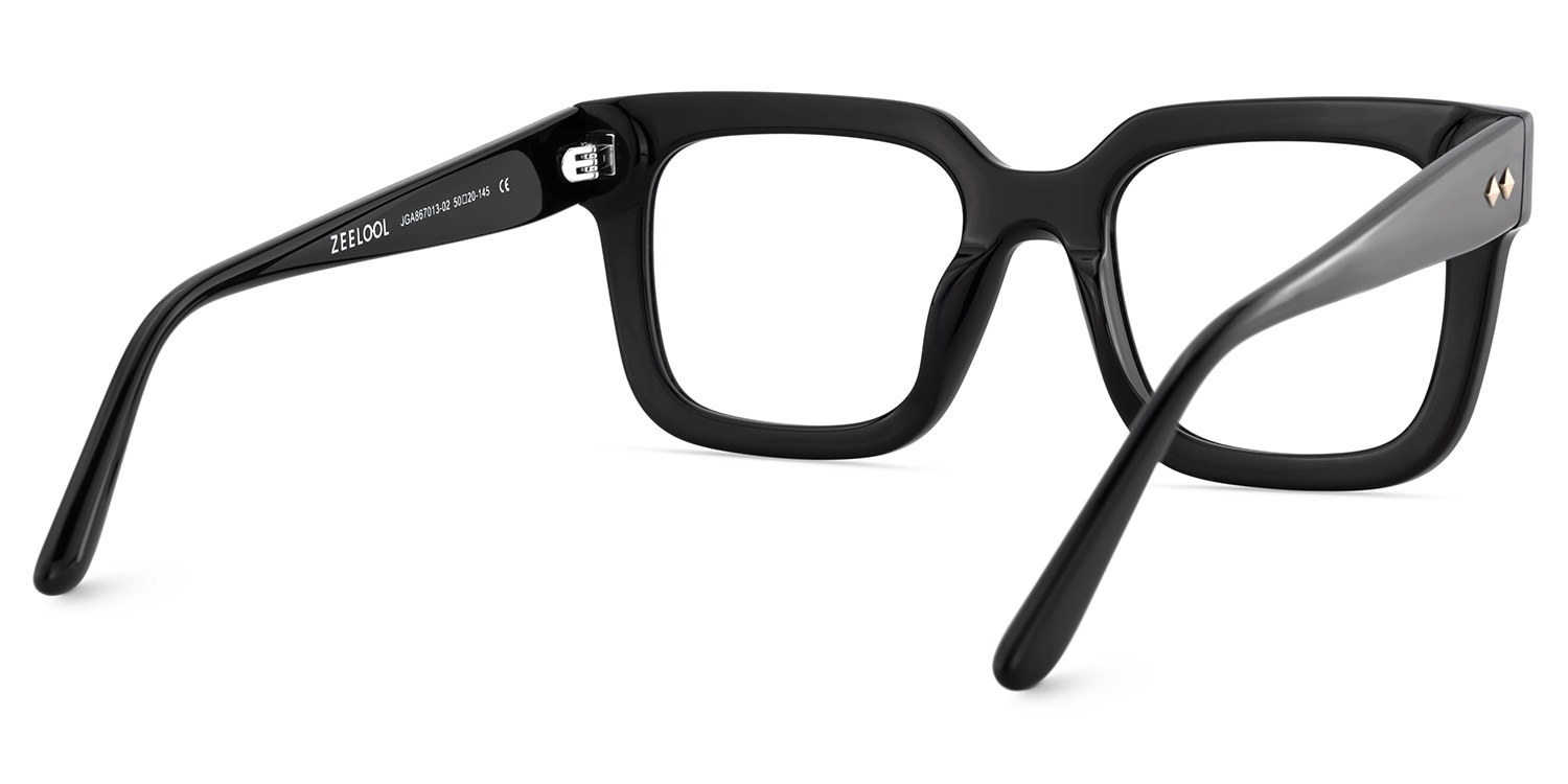 Solmarie Square Black Glasses5