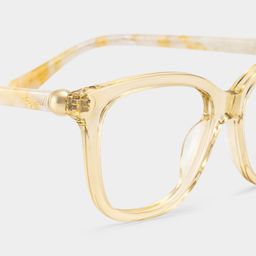 Isabella Clear Yellow Square Glasses4