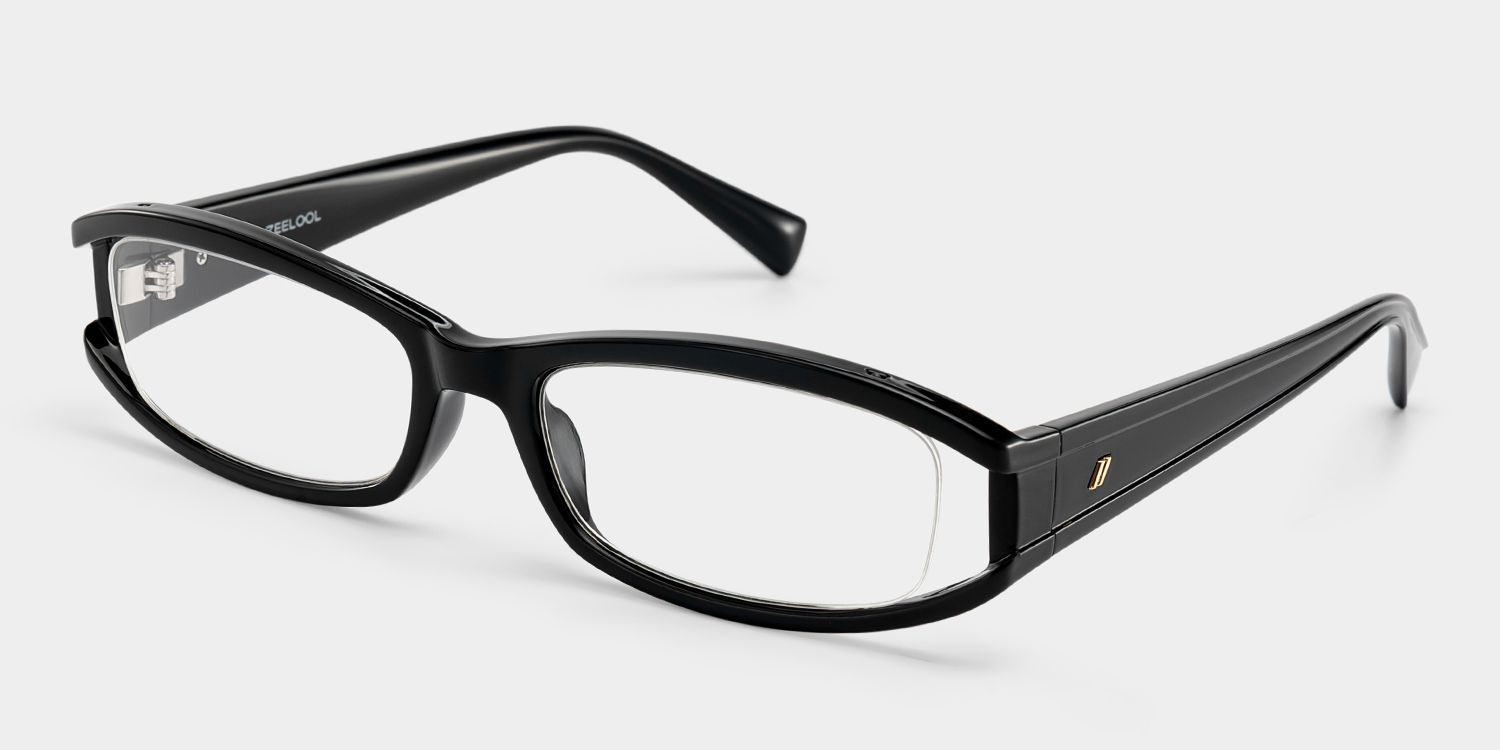 Willow Thick Black Rectangle Glasses for Teenager | ZEELOOL4