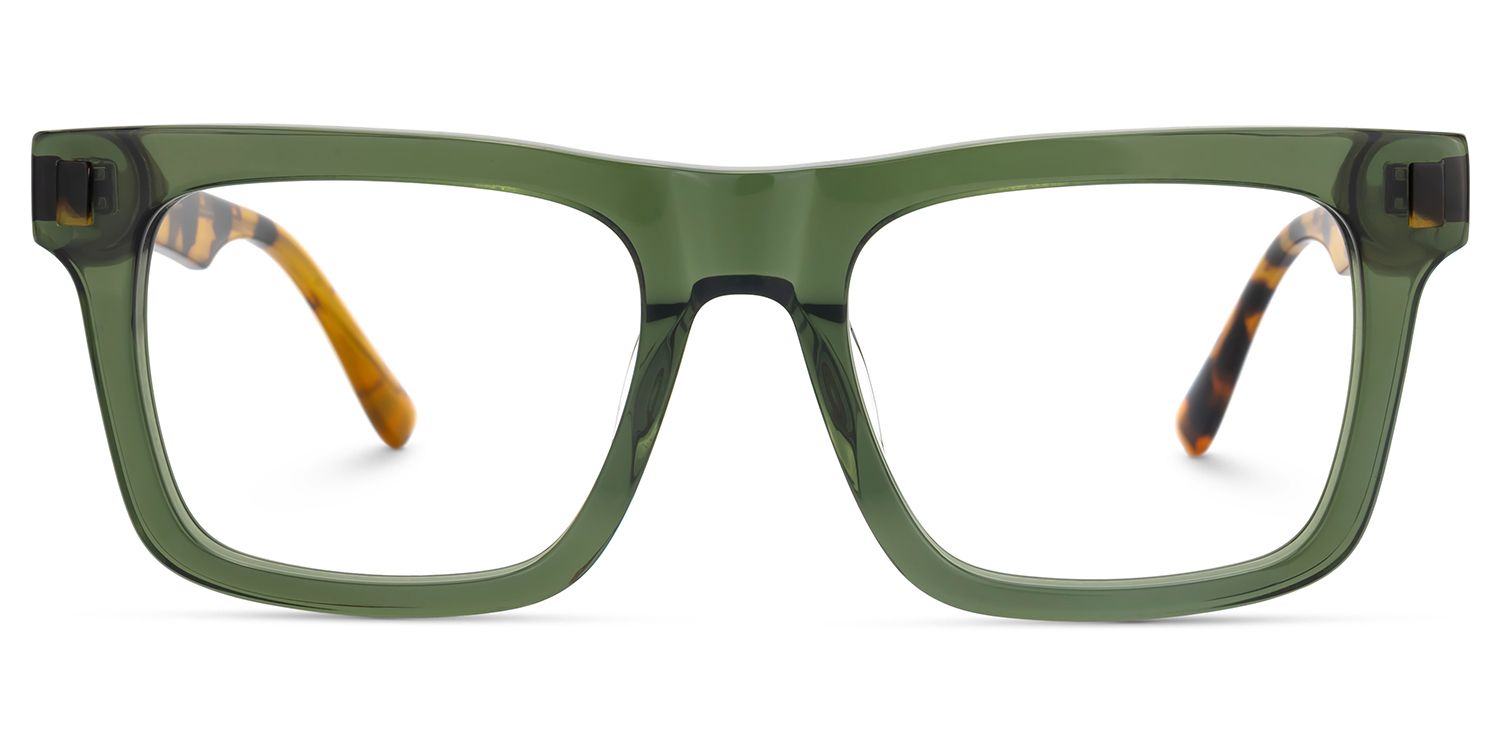 Square Green Eyeglasses Frames For Men | Zeelool1