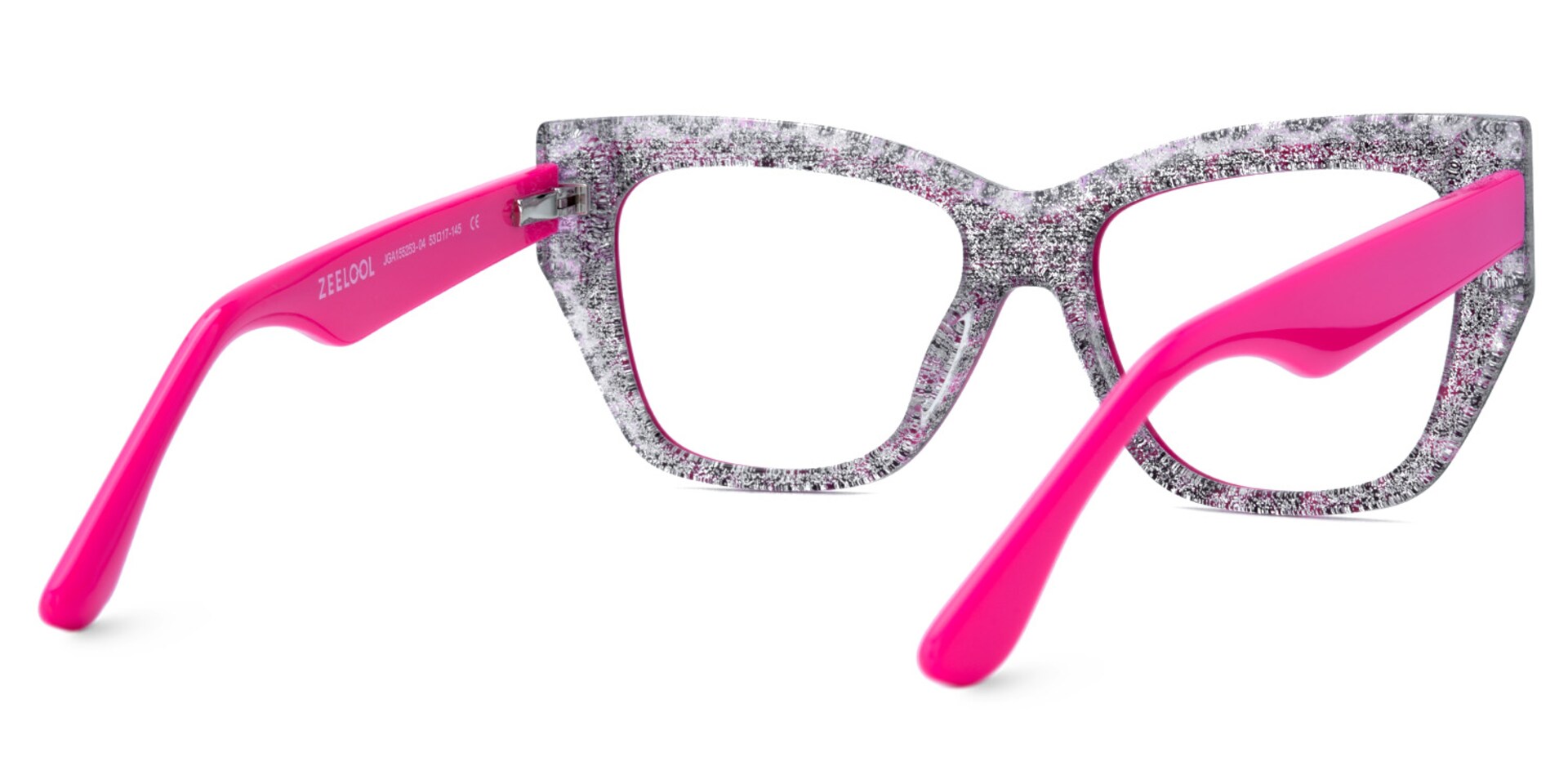 Thurman Hot Pink Glasses Frames with Butterfly Design4