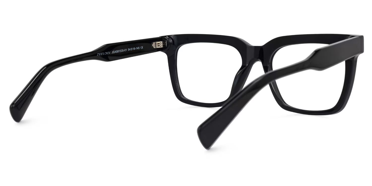 Rectangle Tiarra Black Glasses deals -Zeelool Glasses3
