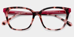 Lena Square Pink Tortoise Glasses2