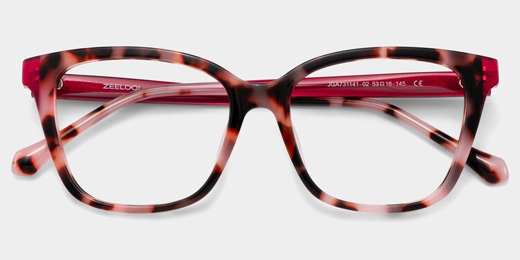 Lena Square Pink Tortoise Glasses