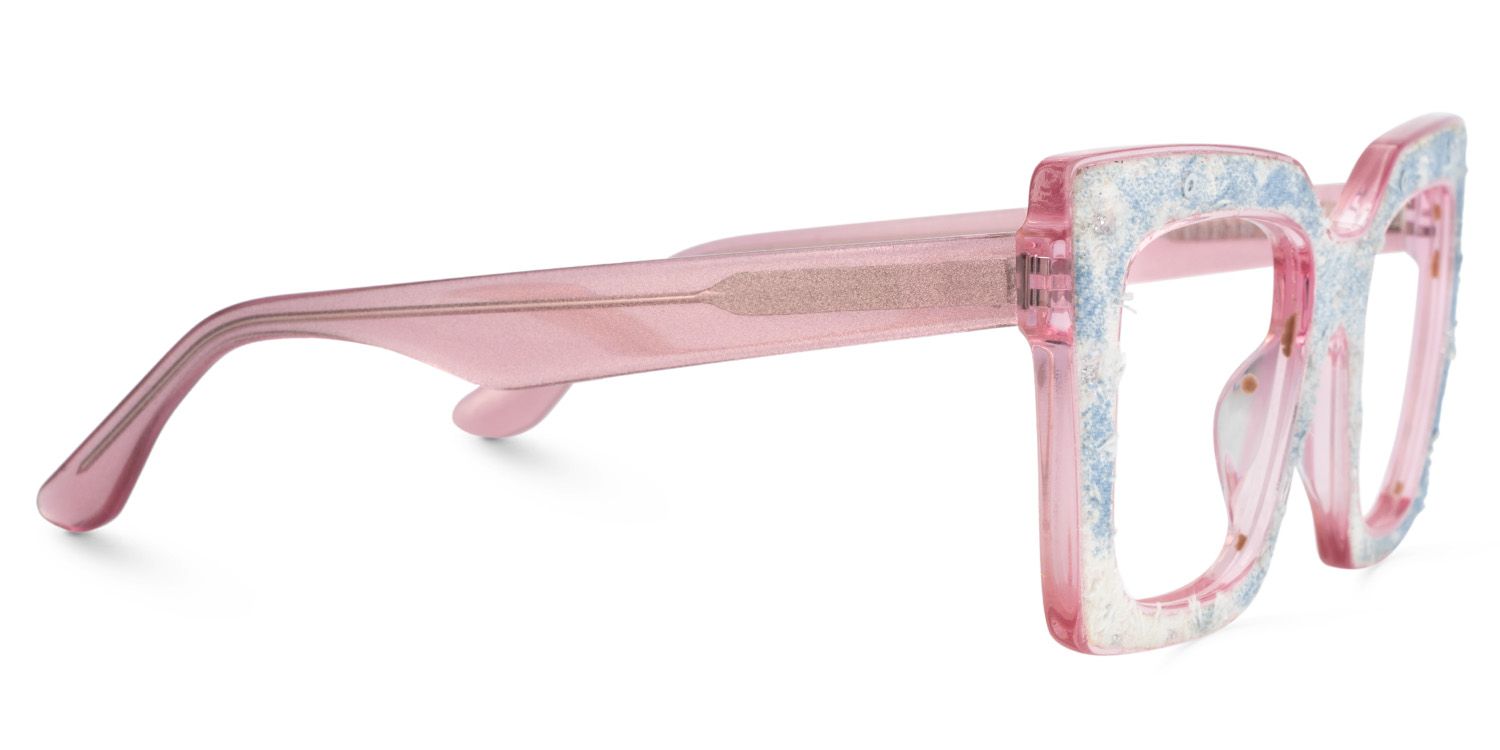 Full Pink Glasses With light Blue Denim4