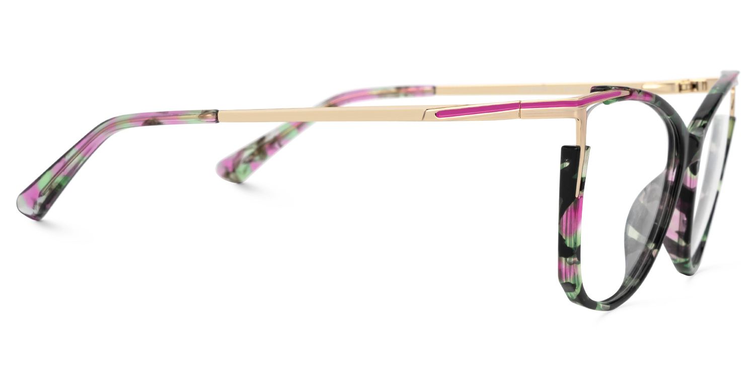 New Green-Floral Color for Yomary Mixed-Material Eyeglasses  | Zeelool Optical2