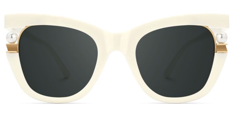 Pearl Cateye White Glasses