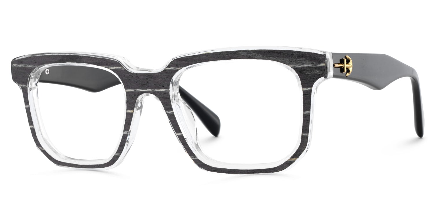 Keylin Rectangle Black Glasses3