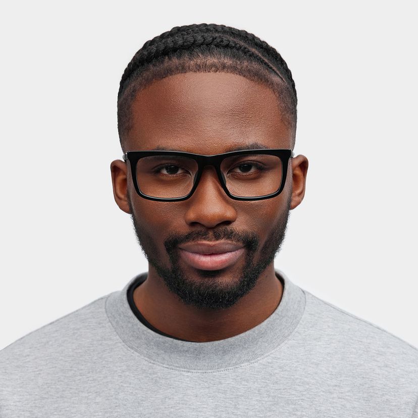 Ease Rectangle Black Glasses