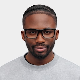 Ease Rectangle Black Glasses0