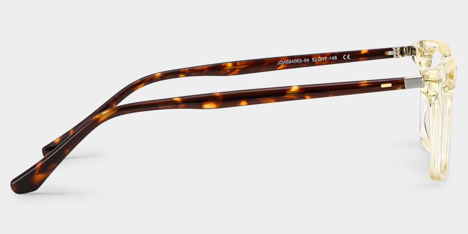 Harper Yellow Frame Prescription Glasses with Rectangle Shape | ZEELOOL4