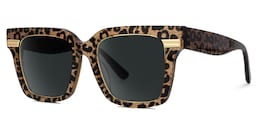 Taylor Square Gold Leopard Sunglasses1