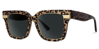 Taylor Square Gold Leopard Sunglasses1