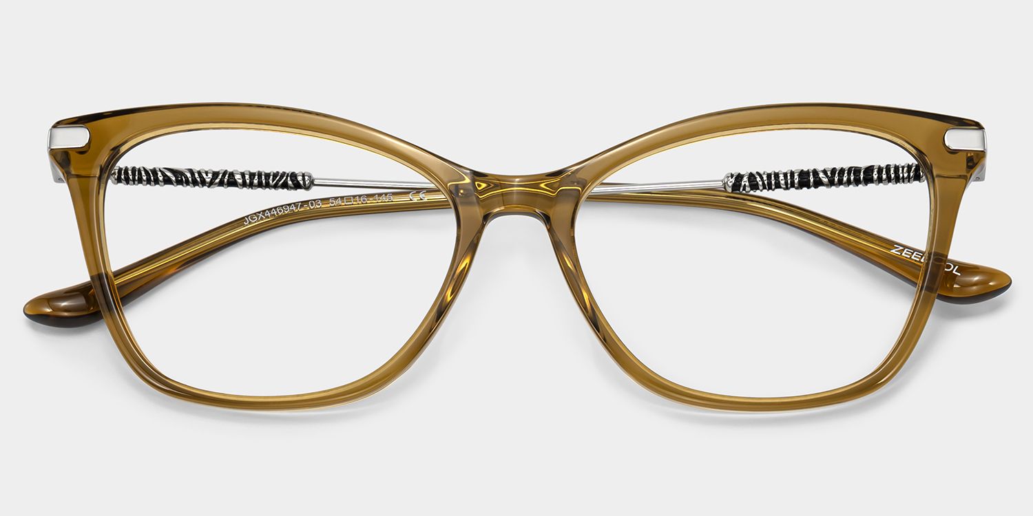 Lydia Brown Cat-Eye Glasses | ZEELOOL2