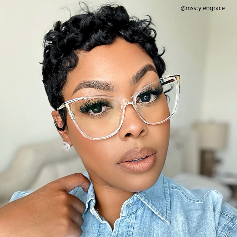 Cat eye Yomary Clear Frame Glasses | Zeelool5