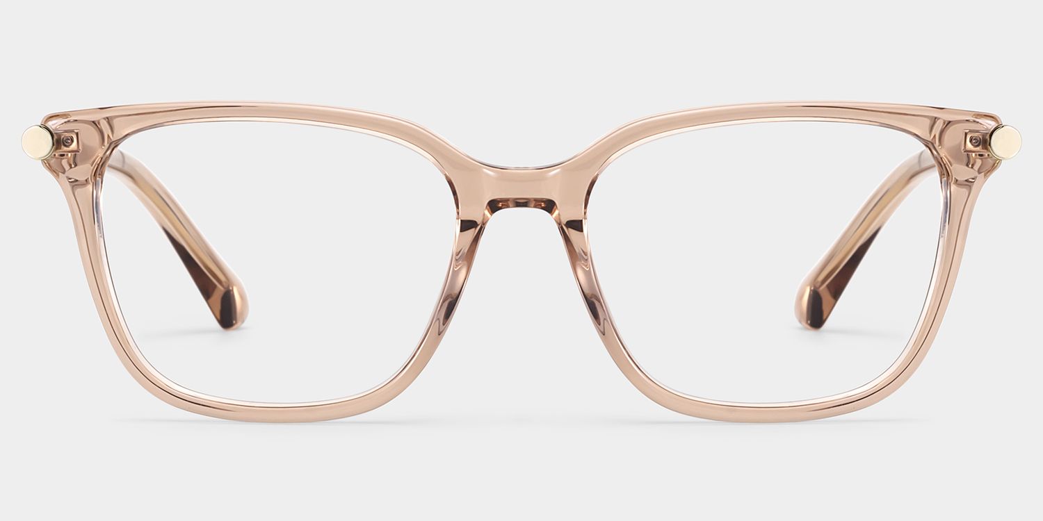 Delilah Square Beige Frame Eyeglasses for Women| ZEELOOL5