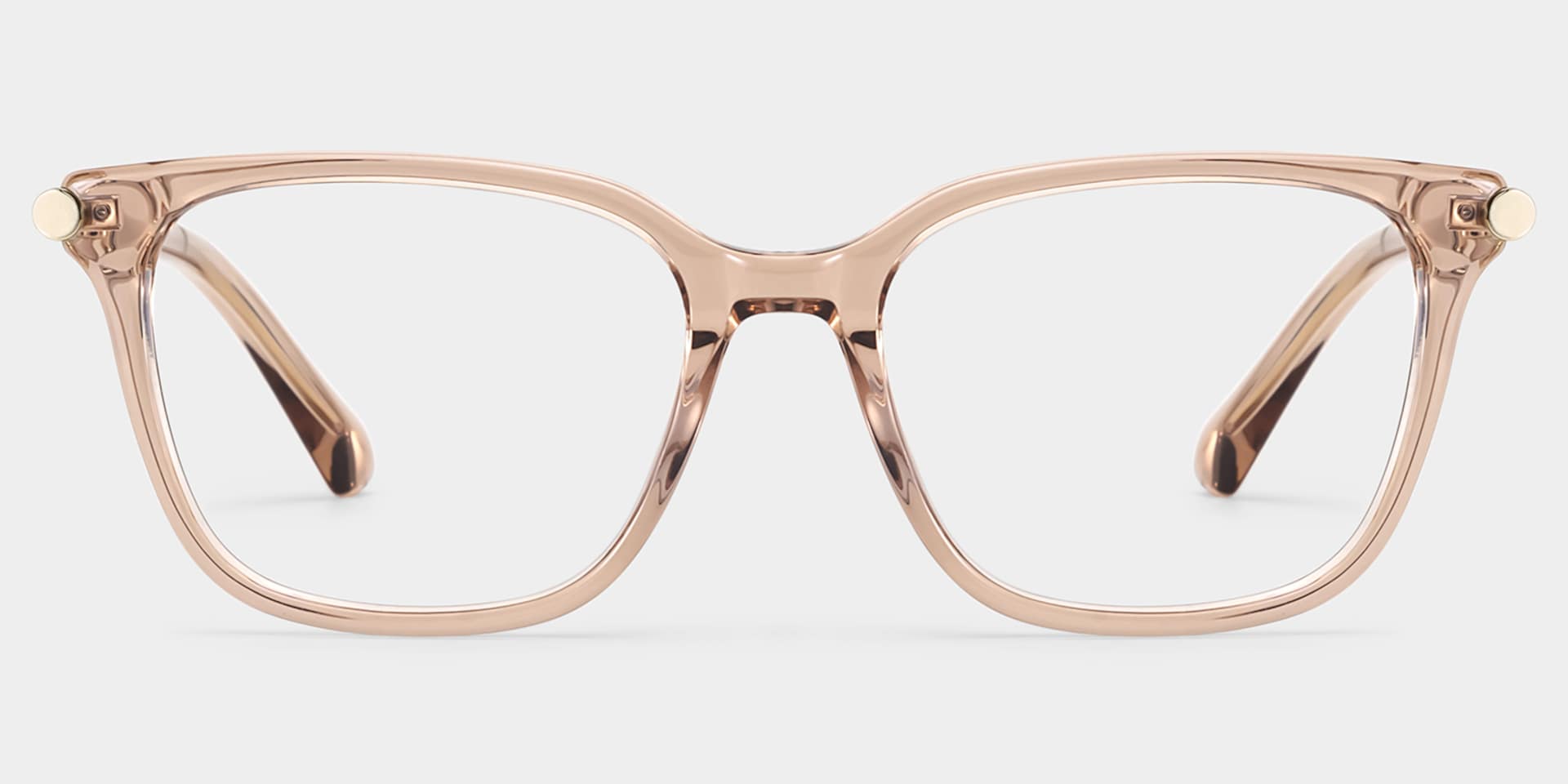 Delilah Square Champagne Frame Eyeglasses for Women| ZEELOOL5
